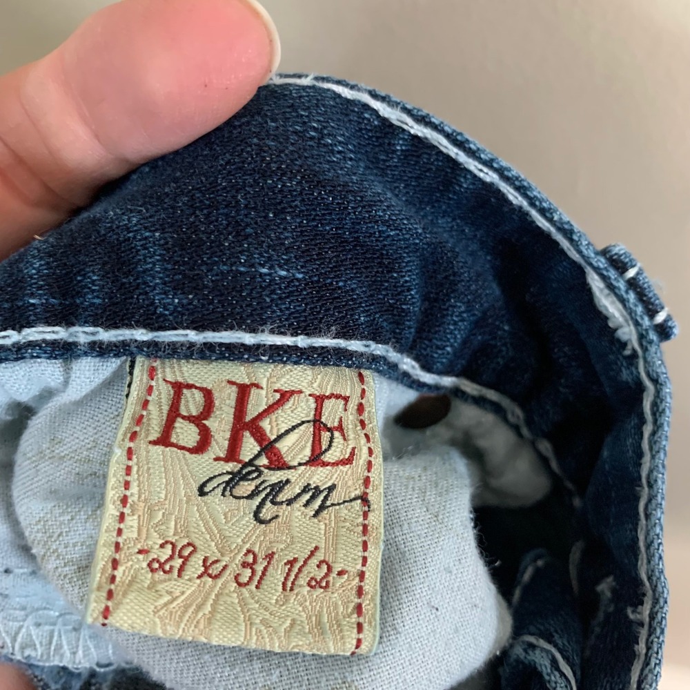 BKE Drew Boot Cut Women's Denim Jeans 29x31.5 Med Wash Mid Rise Saddle Stitch - Picture 13 of 13